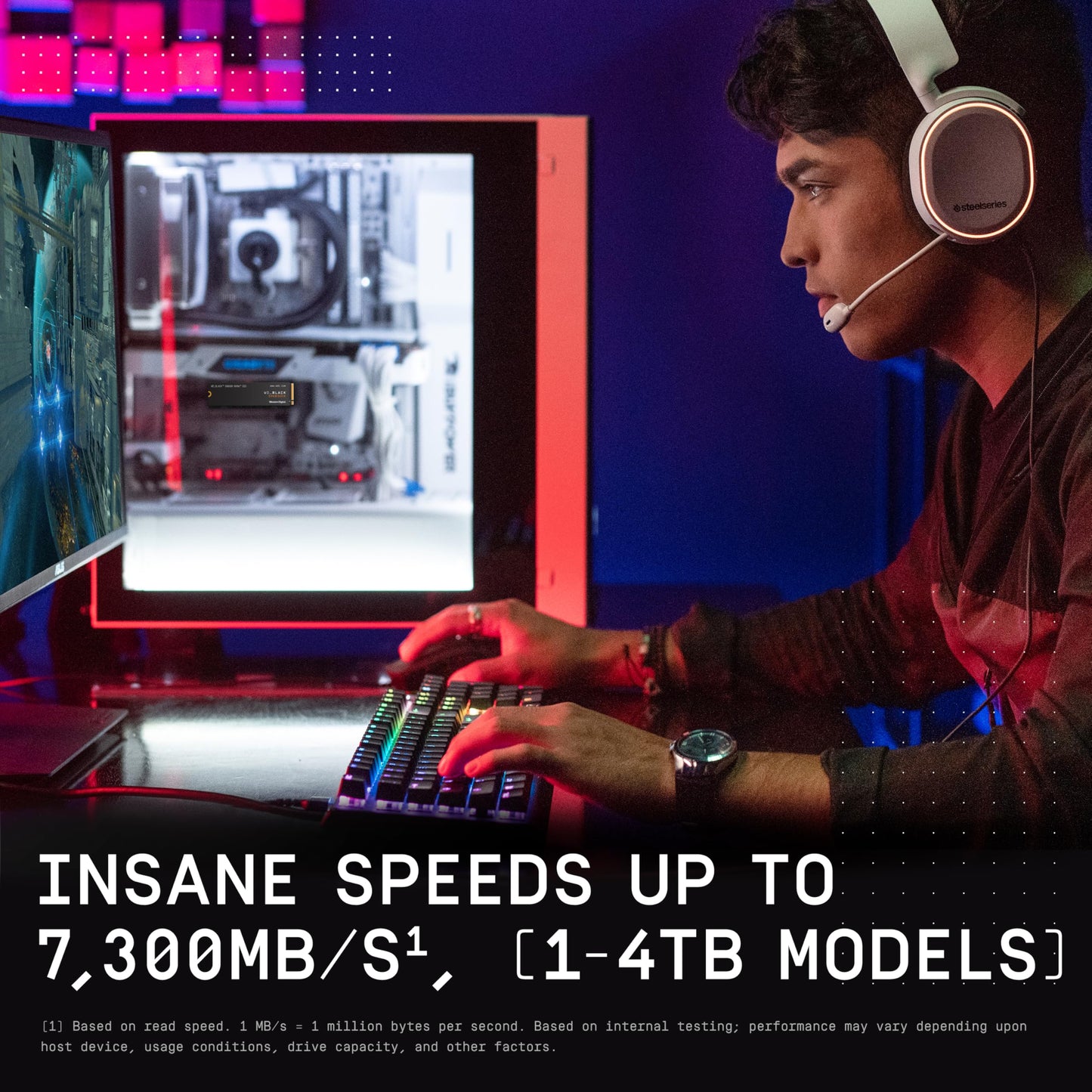 Unidad de Estado Sólido Interna WD_BLACK 1TB Negro NVMe Gen4 PCIe para Juegos