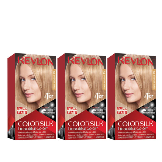 Revlon Colorsilk Beautiful Color, Champagne Blonde, 3 Count
