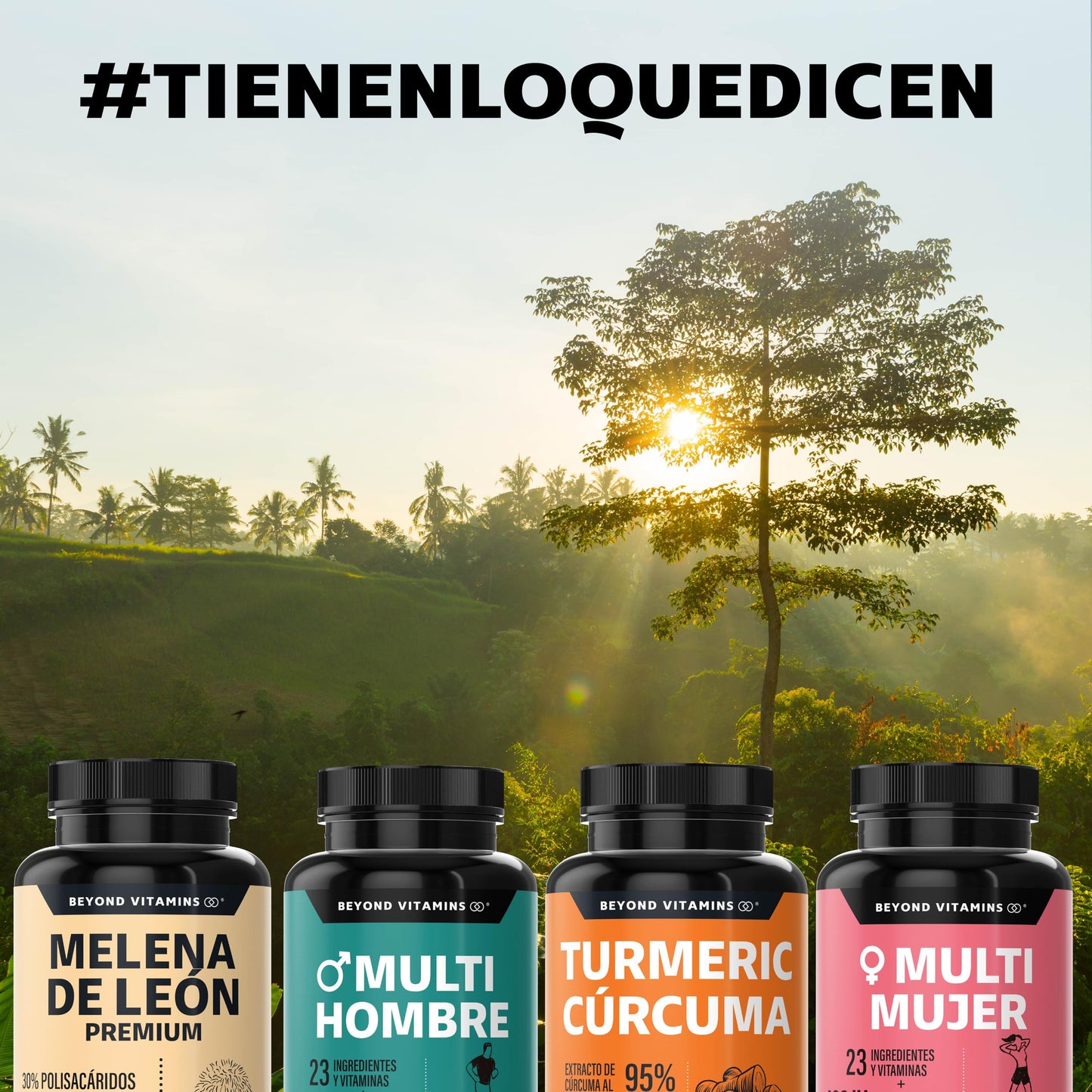 Beyond Vitamins | Hongo Melena de León | Extacto proveniente del Micelio con 30% de Polisacáridos + Piperina al 95% para máxima biodisponibilidad | Sin metales pesados | Vegano | 60 cápsulas