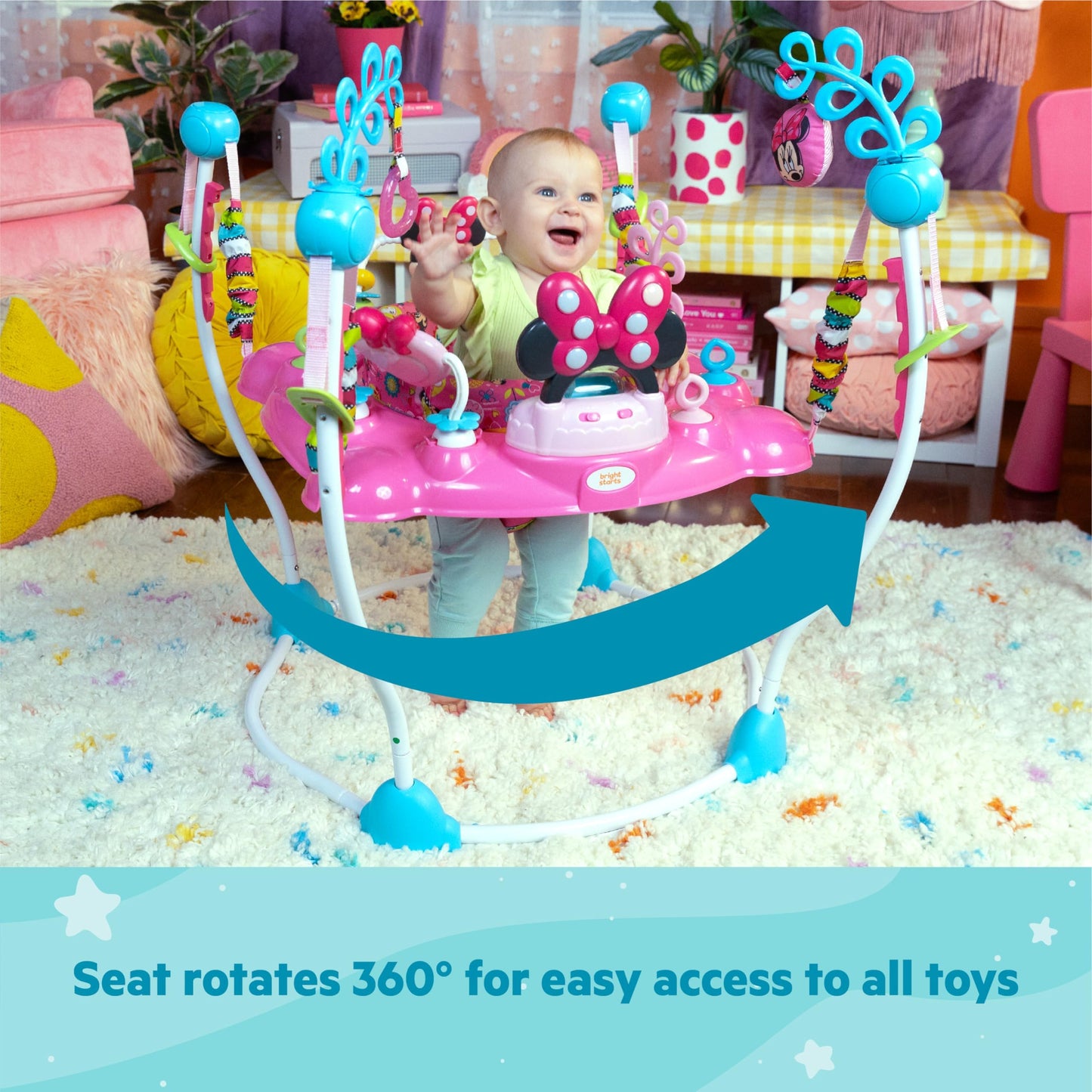 Bright Starts Disney MINNIE MOUSE PeekABoo Activity Jumper