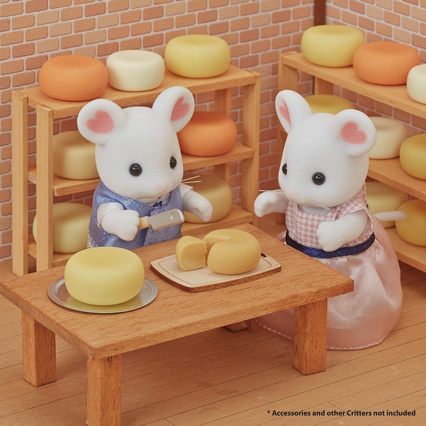 Calico Critters, Marshmallow Mouse Family, muñecas, Cifras de casa de muñecas, Juguetes coleccionables, 3 Pulgadas