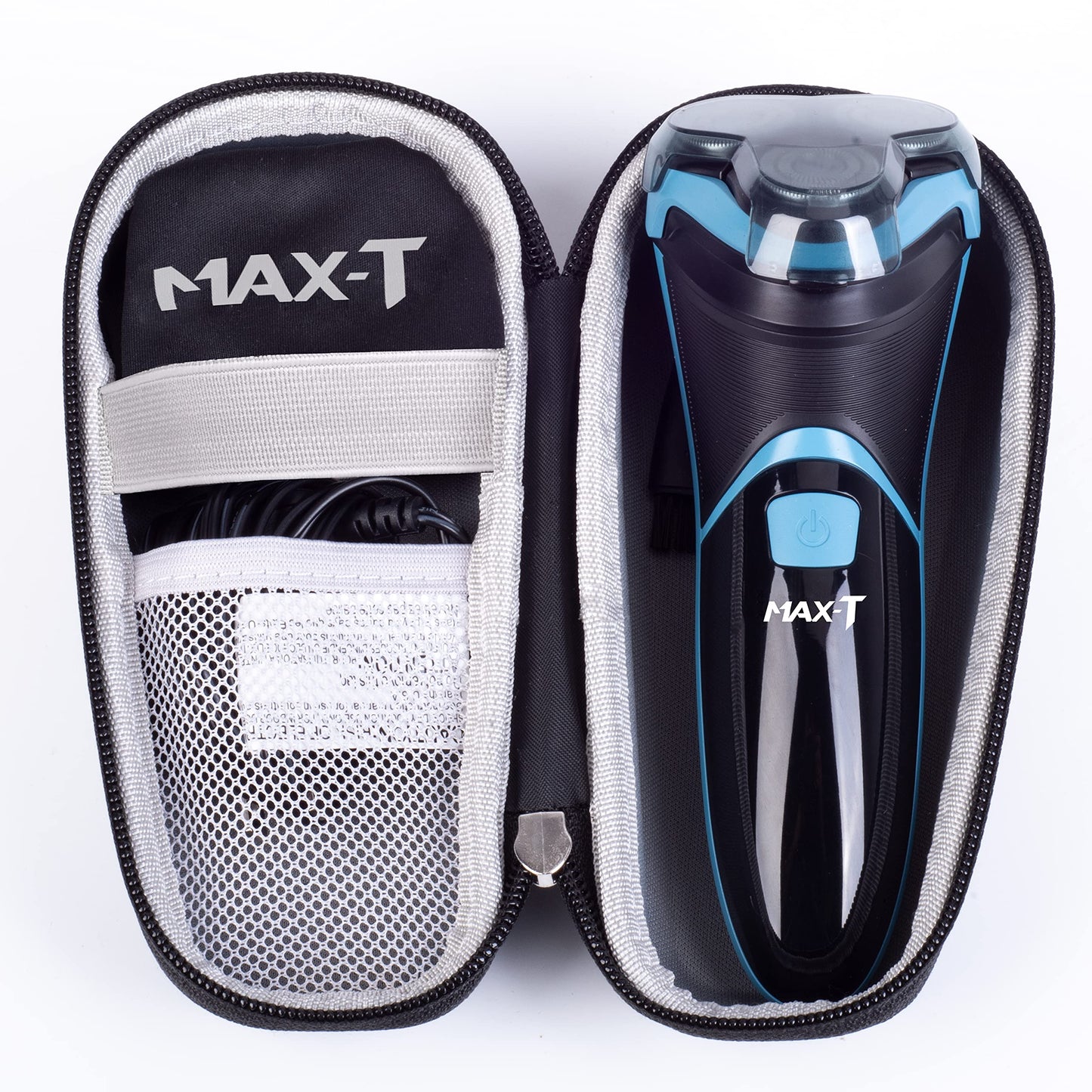 MAX-T Afeitadora eléctrica para hombres, maquinilla de afeitar eléctrica inalámbrica con estuche de viaje, uso húmedo y seco, afeitadora eléctrica para hombre con recortadora emergente, recargable 3D, IPX7, resistente al agua, el mejor regalo para papá/am