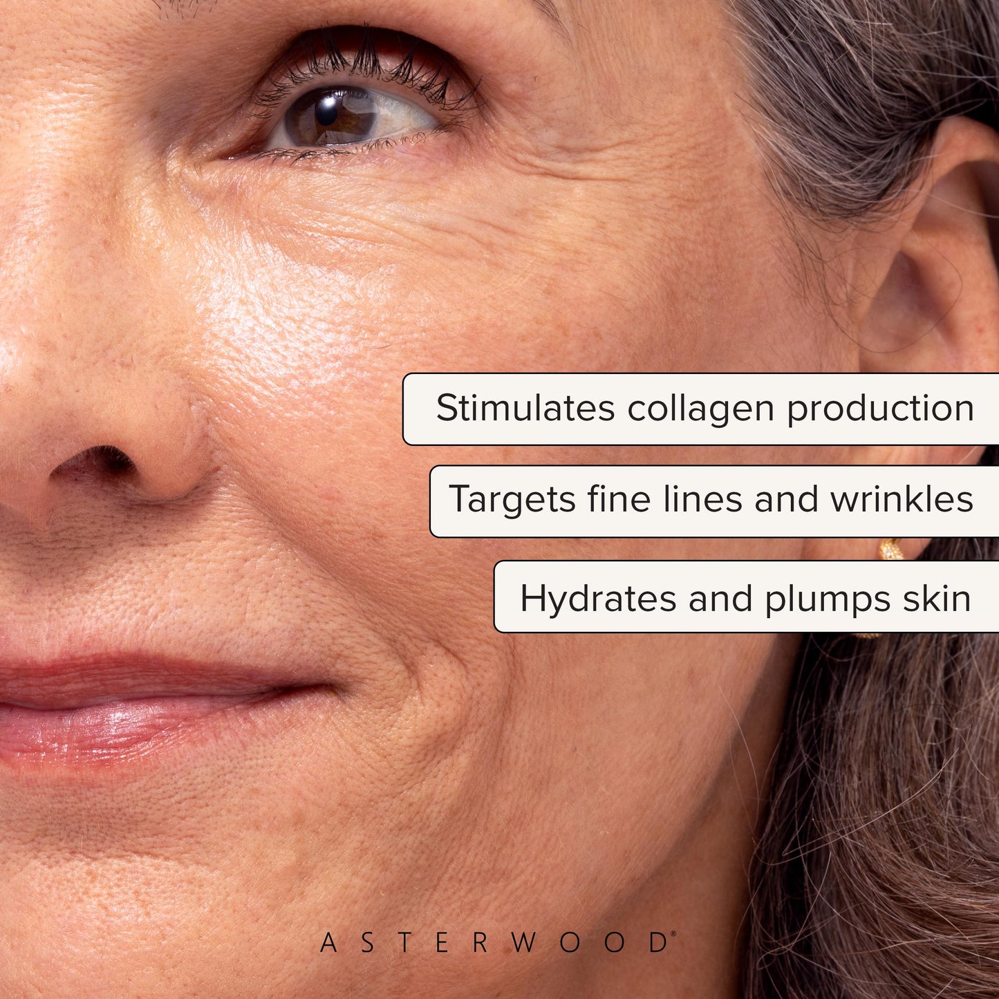 MATRIXYL 3000 + ARGIRELINE Peptide + Vitamin C 4 oz Serum with Organic Hyaluronic Acid - Reduce Sun Spots, Wrinkles, Our Most Powerful Triple Combination - ASTERWOOD NATURALS - Bottle