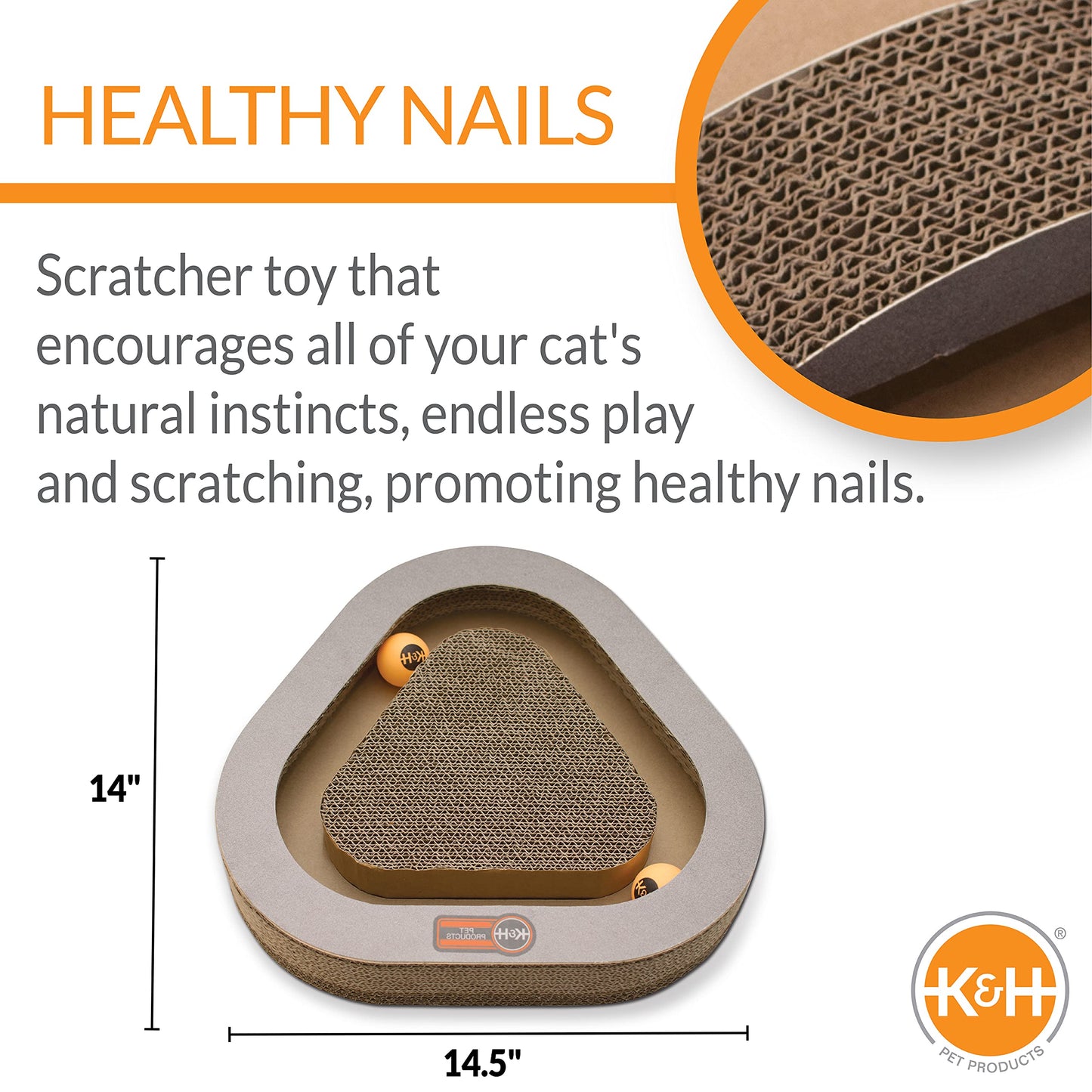 Juguete Interactivo K&H Pet Products Triángulo de Cartón para Gatos