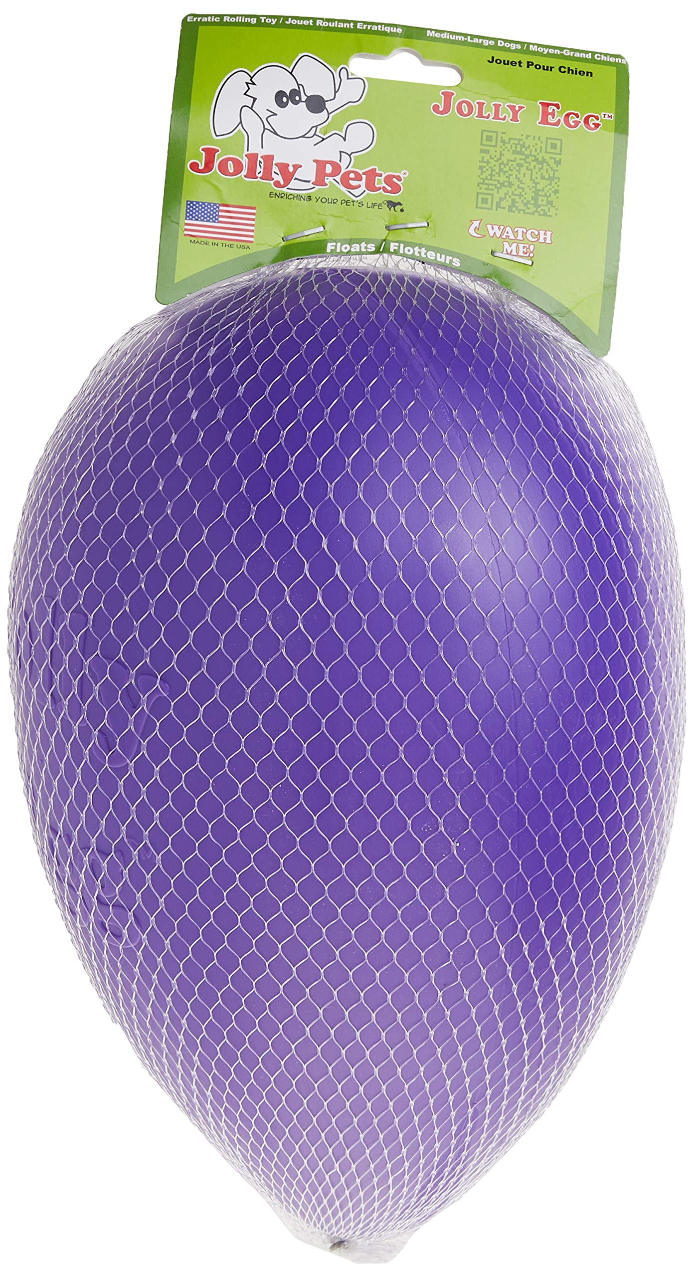 Jolly Pets Jolly Egg - Juguete para Perro, 12 Pulgadas/Grande, Morado