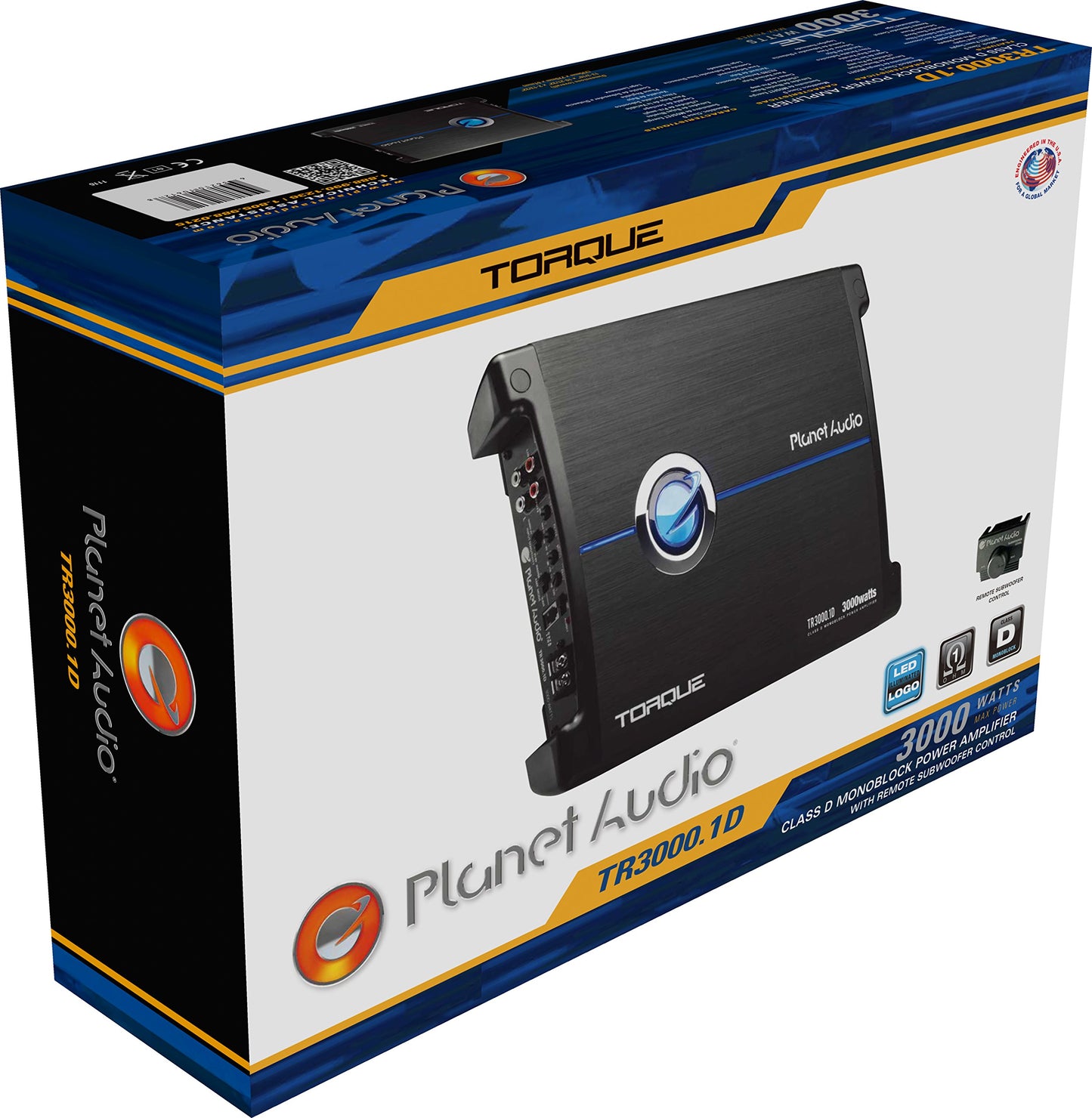 Amplificador de Coche Planet Audio Monoblock 3000 Vatios con Control Remoto de Subwoofer