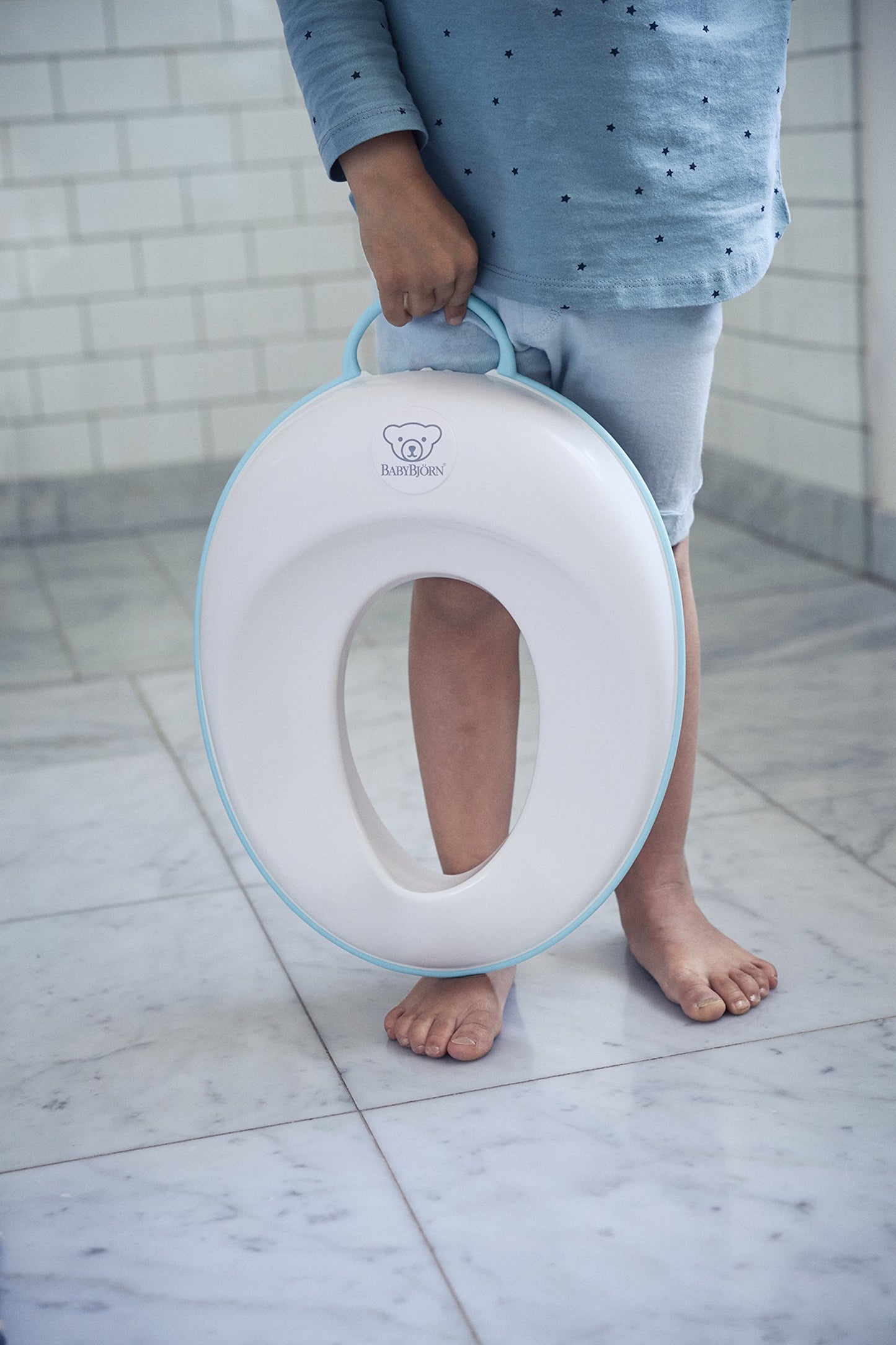 BABYBJORN Toilet Trainer, White/Turquoise