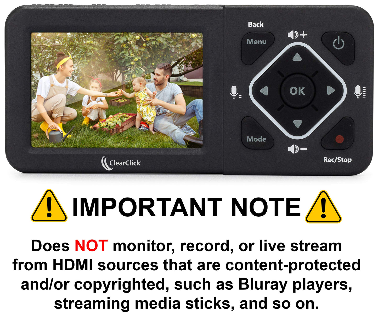 ClearClick HD Video Capture Box Ultimate - Captura y transmite vídeo desde HDMI, RCA, VHS, VCR, DVD, videocámaras, Hi8
