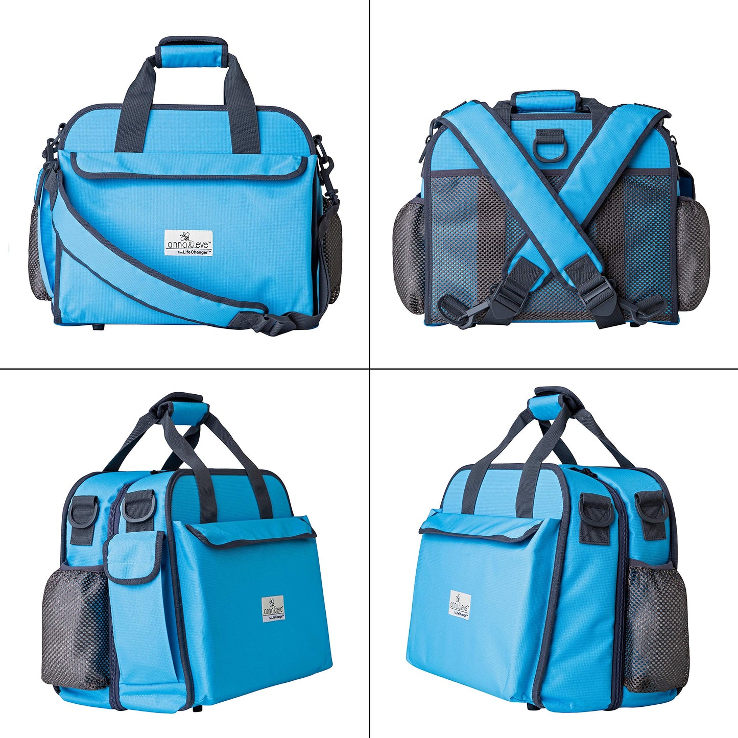 Anna & Eve LC-0003 The Life Changer Nappy Bag & Portable Lap Changing Station44; Sky Blue