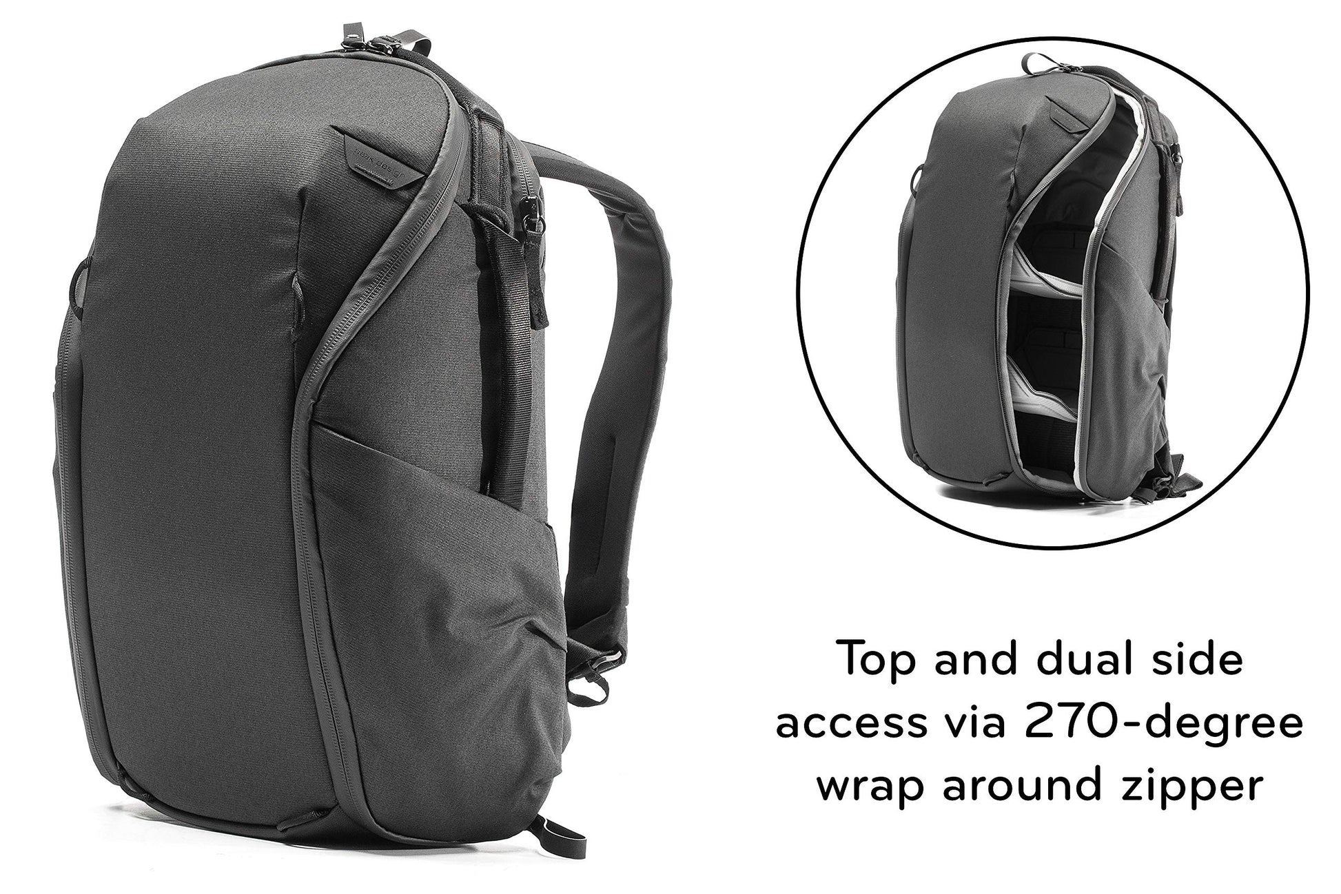Mochila Peak Design Negra 15L para Computadora Portátil
