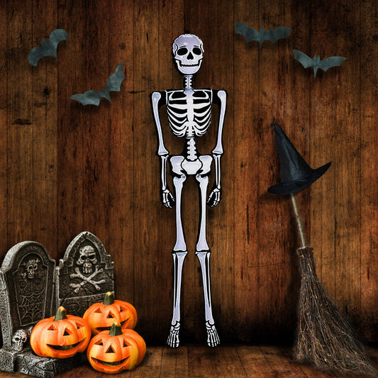 Decoración Inflable de Esqueleto ArtCreativity Blanca Espeluznante para Halloween
