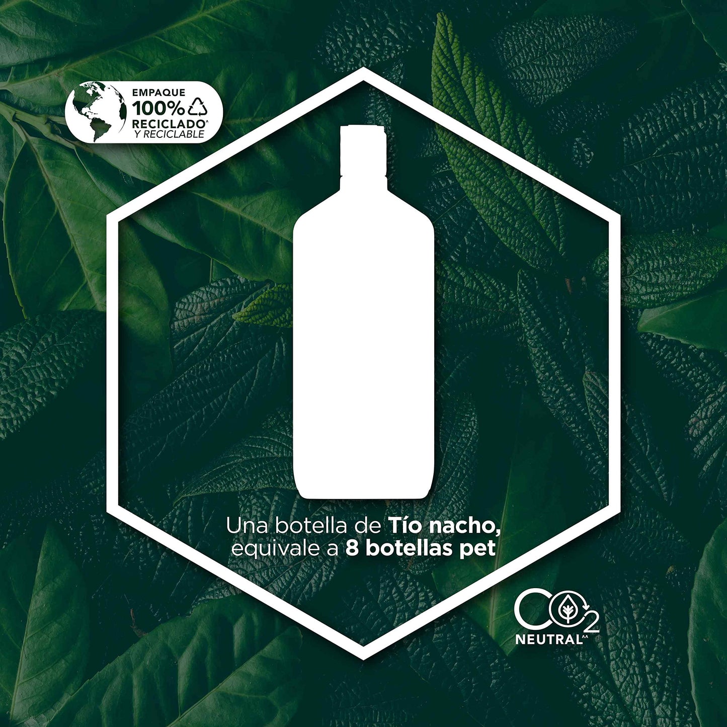 TIO NACHO - Shampoo Anti-Caída. Estimula y fortalece crecimiento saludable de la fibra capilar, con jalea real y extractos de ginseng, romero, aloe vera y jojoba. Empaque 100% reciclado, botella con 950ml