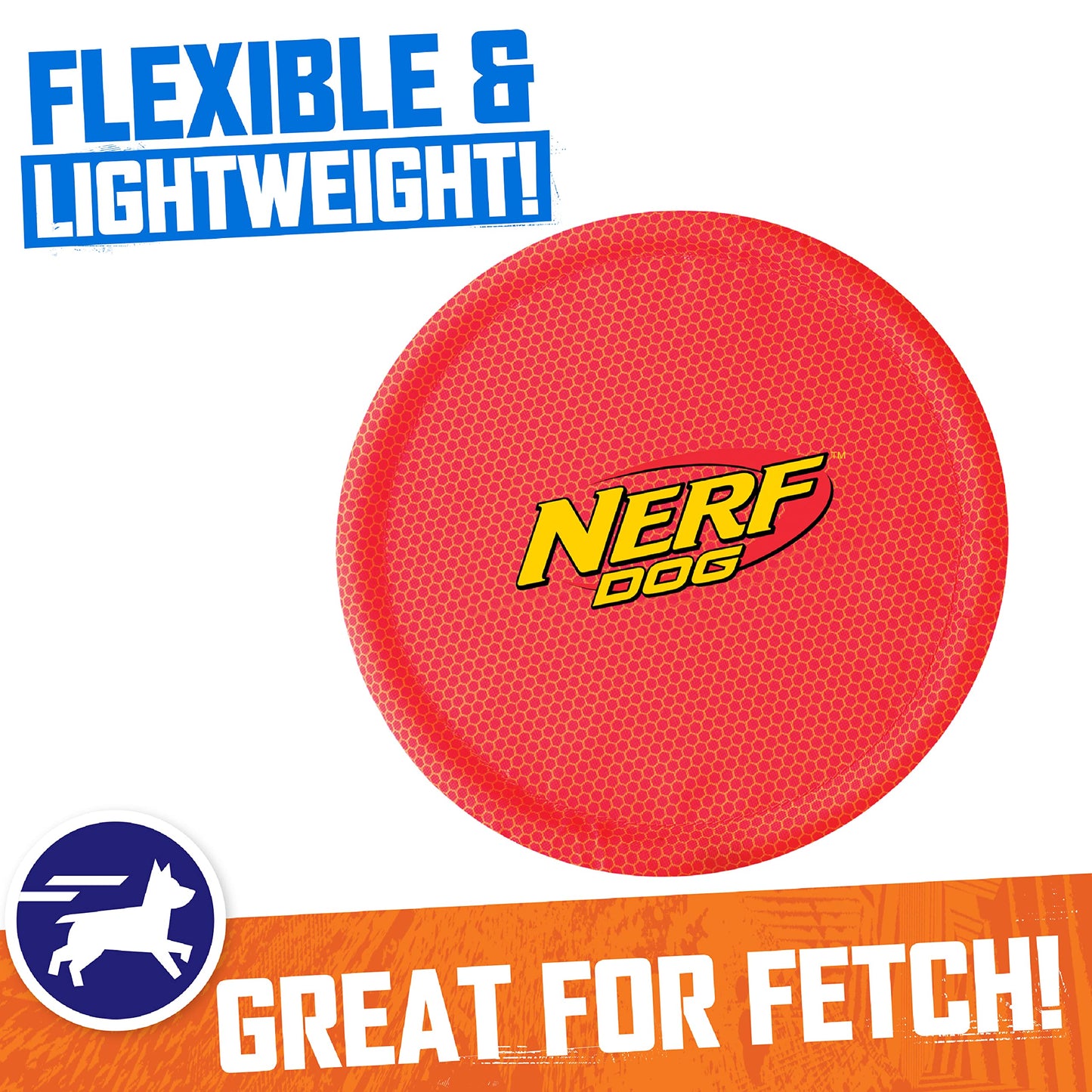 Disco Volador de Nylon Nerf Dog Grande Rojo para Perros