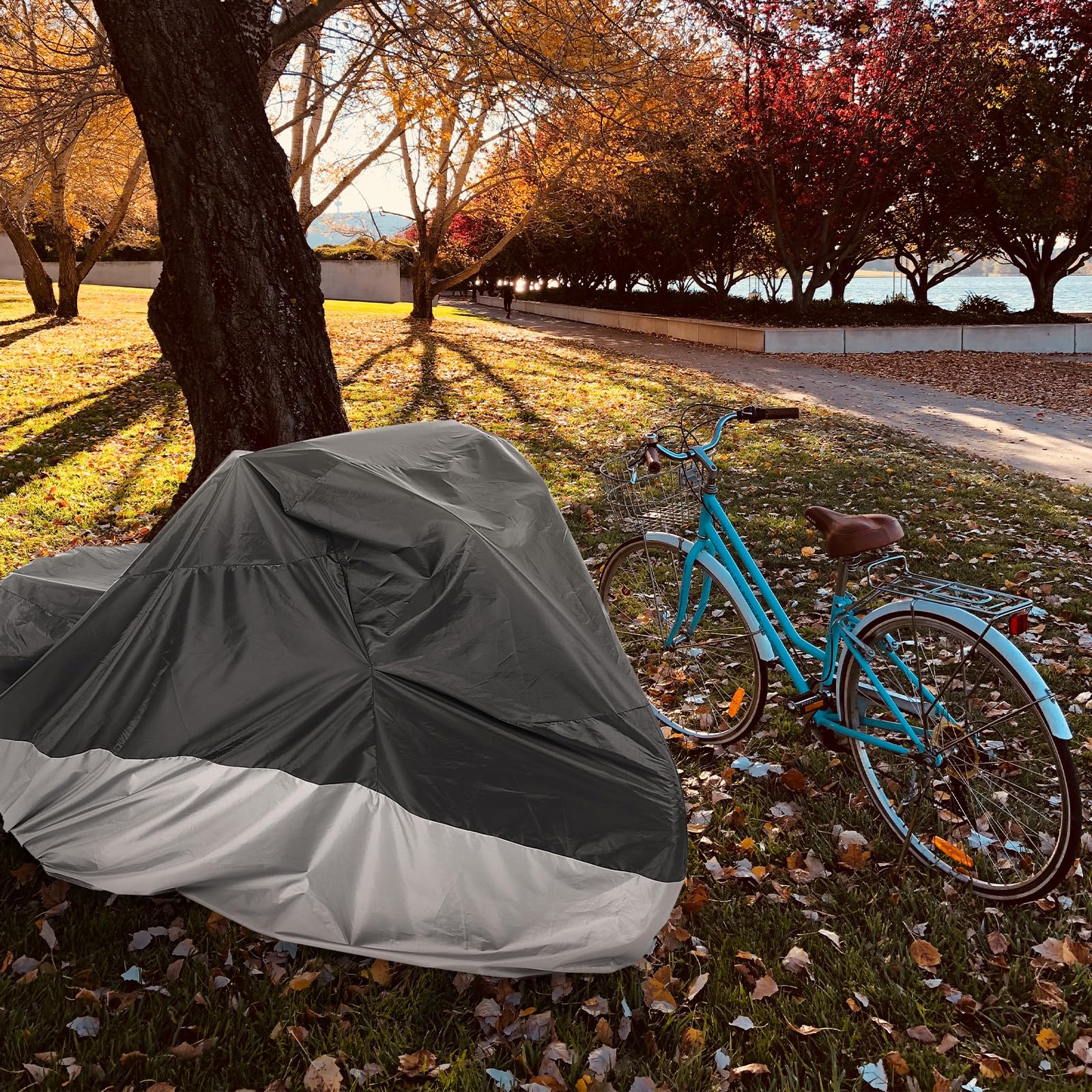 Funda Impermeable AkiiGer Negra para Triciclo para Adultos con Orificio de Bloqueo