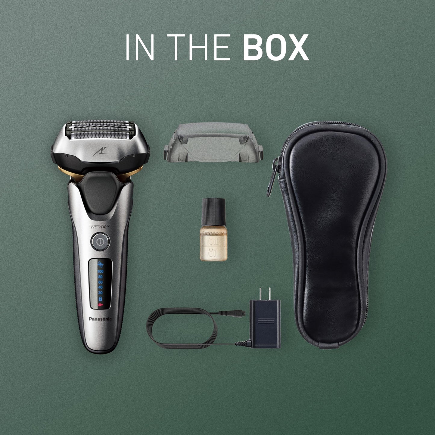 Panasonic ARC5 - Maquinilla de afeitar eléctrica para hombres con recortadora emergente, afeitadora eléctrica de 5 hojas con sensor de afeitado inteligente y cabezal pivotante flexible 16D - ES-ALV6HS