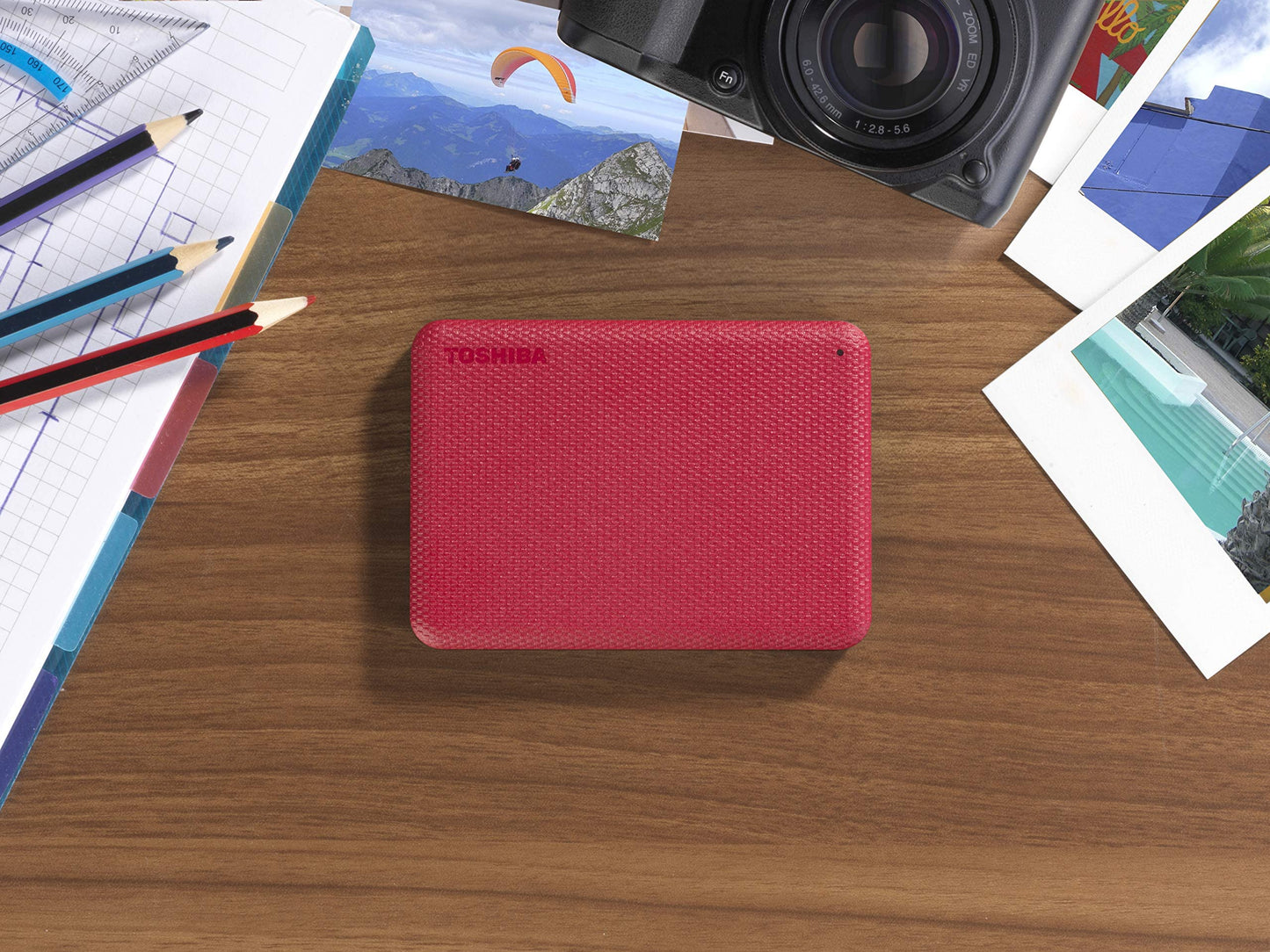 Disco Duro Externo Toshiba Canvio Advance Rojo 4TB USB-A 3.0