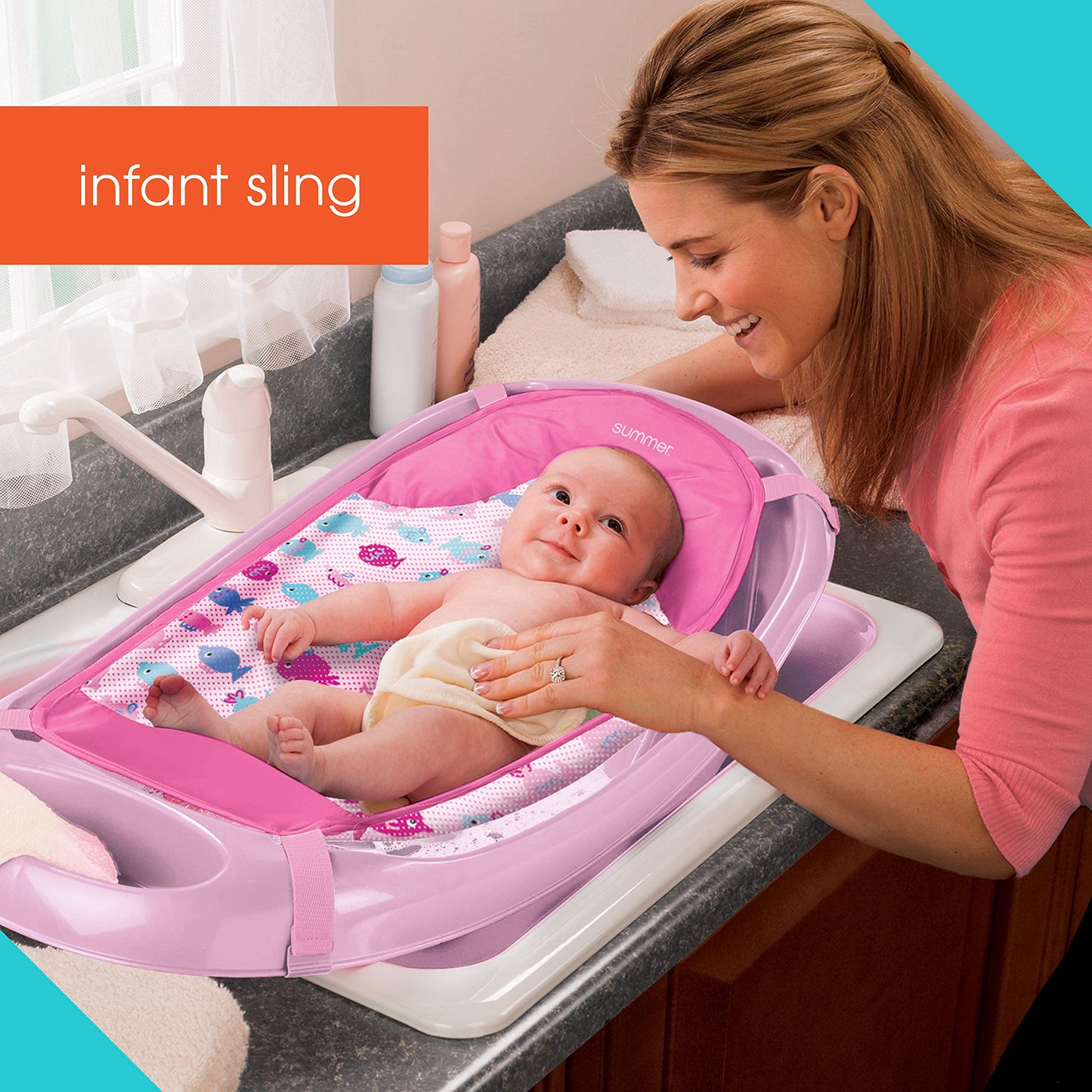 Bañera Summer Infant Rosa Splish 'N Splash para Bebés