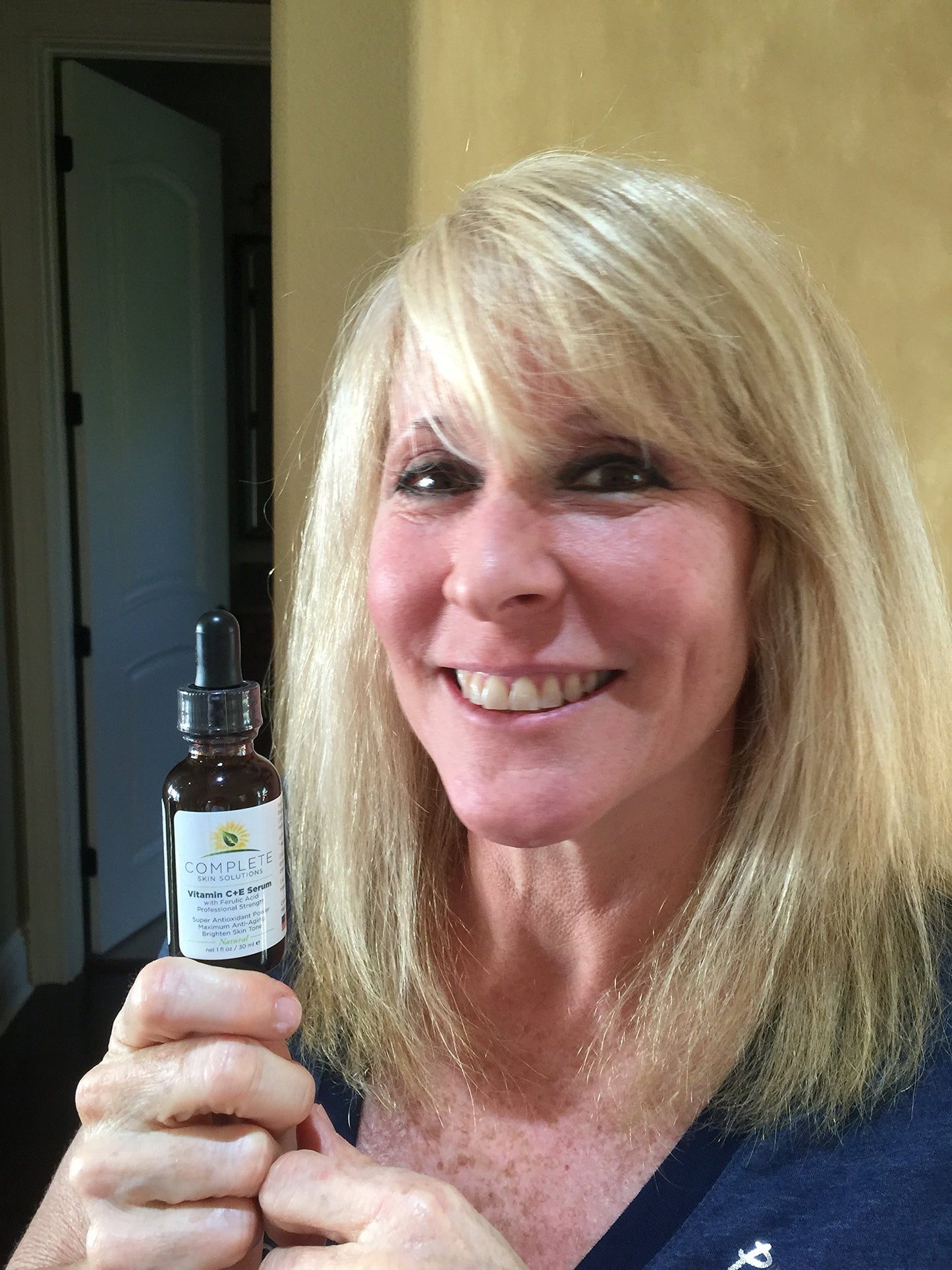 Natural Best Vitamin C E Serum With Ferulic And Hyaluronic Acid 15% Vitamin C, 1% Vitamin E, 0.5% Ferulic Acid by Complete Skin Solutions