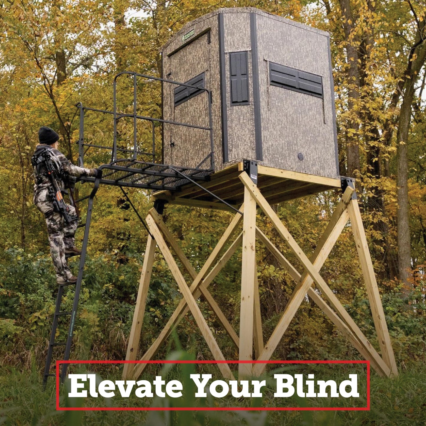 Elevadores 4x4 Soportes de Elevador, Acero de Grado de construcción de Doble ángulo, Ideal para Soportes de Caza, Casas de árboles, Cubiertas y más, Paquete de 4