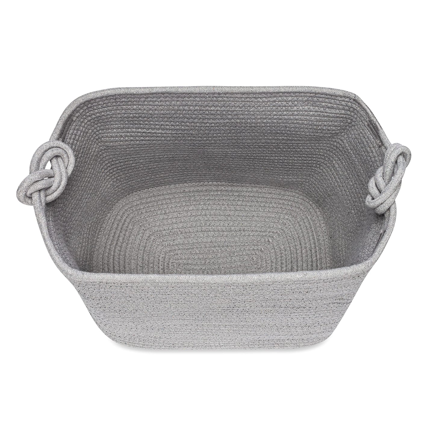Parker - Cubo de almacenamiento de cuerda para bebé, cubos de almacenamiento de 11 pulgadas, para organizador de cubos, color gris