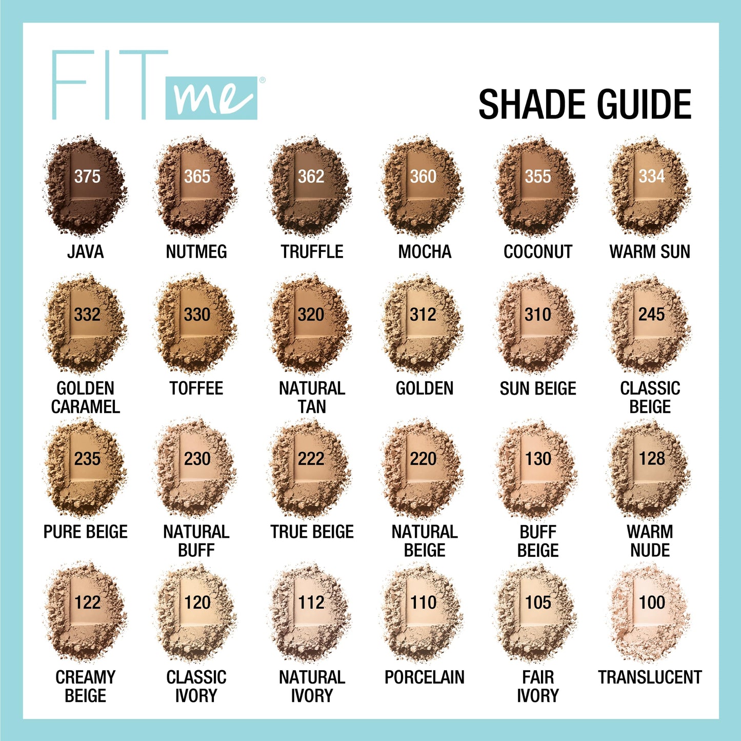 Maybelline Fit Me - Maquillaje de polvo facial prensado mate + sin poros, beige clásico, 1 unidad