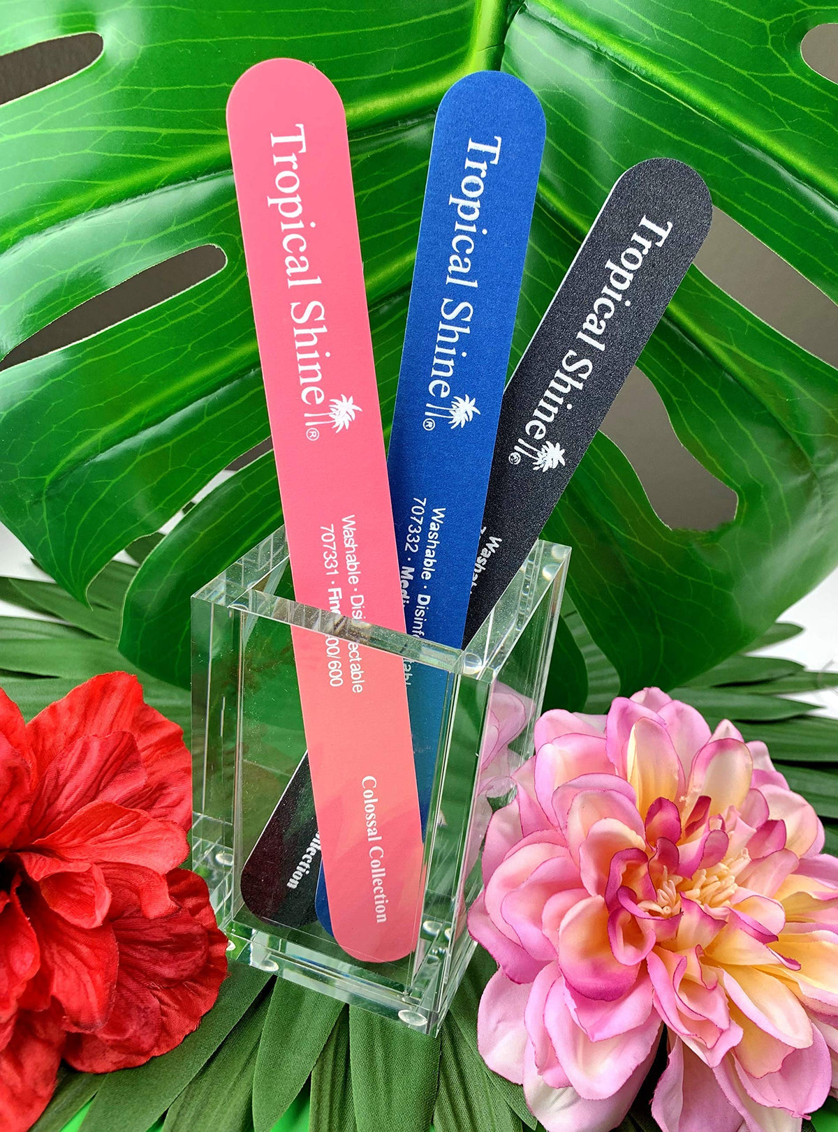 Tropical Shine 22cm Nail Files For Natural and Acrylic Nails. 3 pcs.