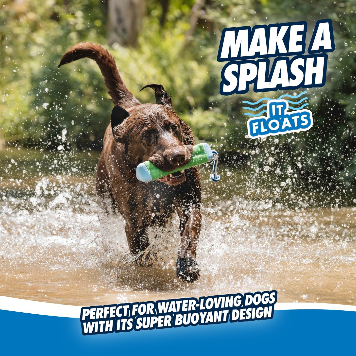 Chuckit! Amphibious Bumper Fetch and Float Juguete para Perro, Mediano (los Colores varían)
