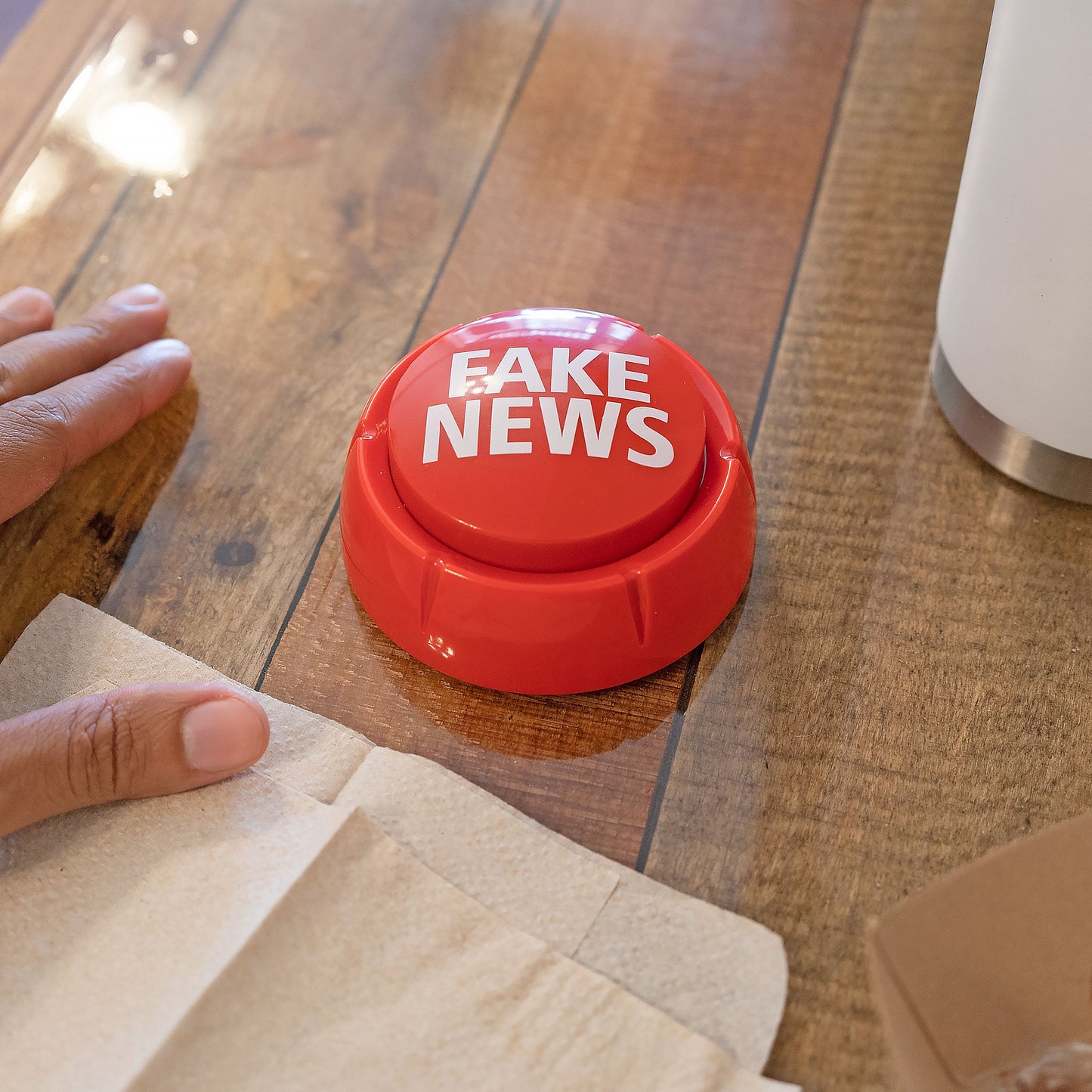 Fairly Odd Novelties Donald Trump Fake News Sound Button Gag Gift Novelty, 7 Fake News Sayings