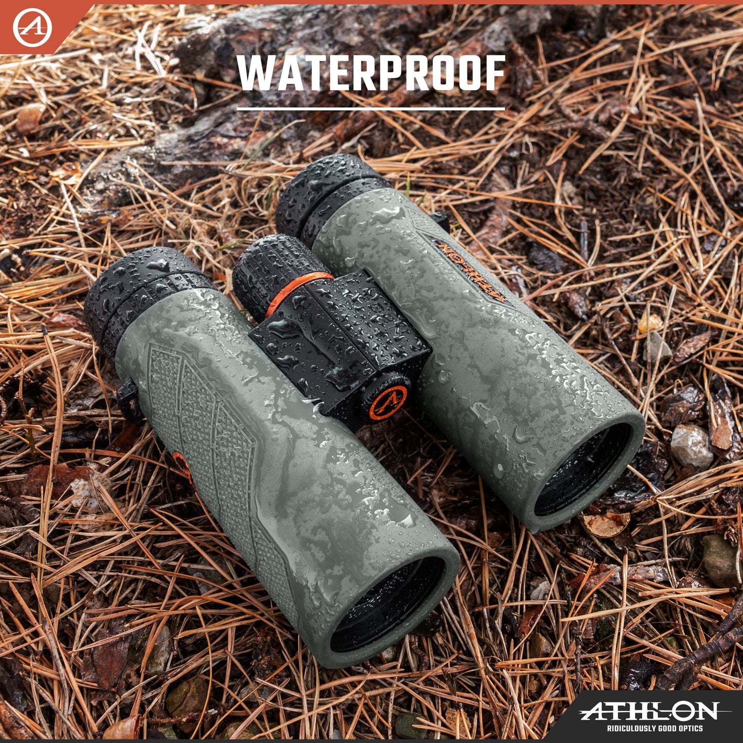 Athlon Optics Neos G2 HD Binocular - 10x4, Grey, Waterproof, Durable Binoculars for Bird Watching, Hunting, Sports,