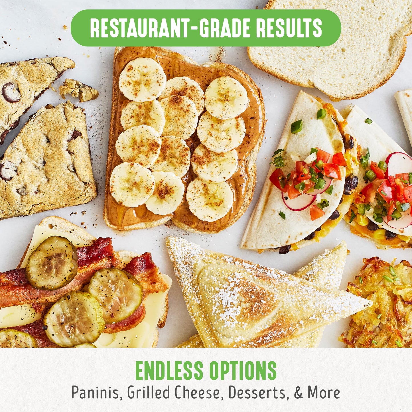 GreenLife Pro - Parrilla eléctrica Panini Press y sandwichera, placas antiadherentes de cerámica saludables, luz indicadora fácil, sin PFAS, turquesa