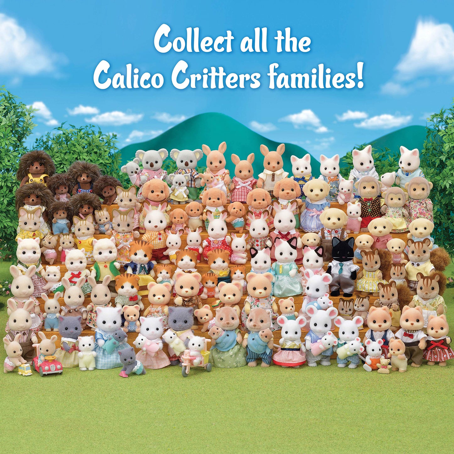 Calico Critters, Marshmallow Mouse Family, muñecas, Cifras de casa de muñecas, Juguetes coleccionables, 3 Pulgadas
