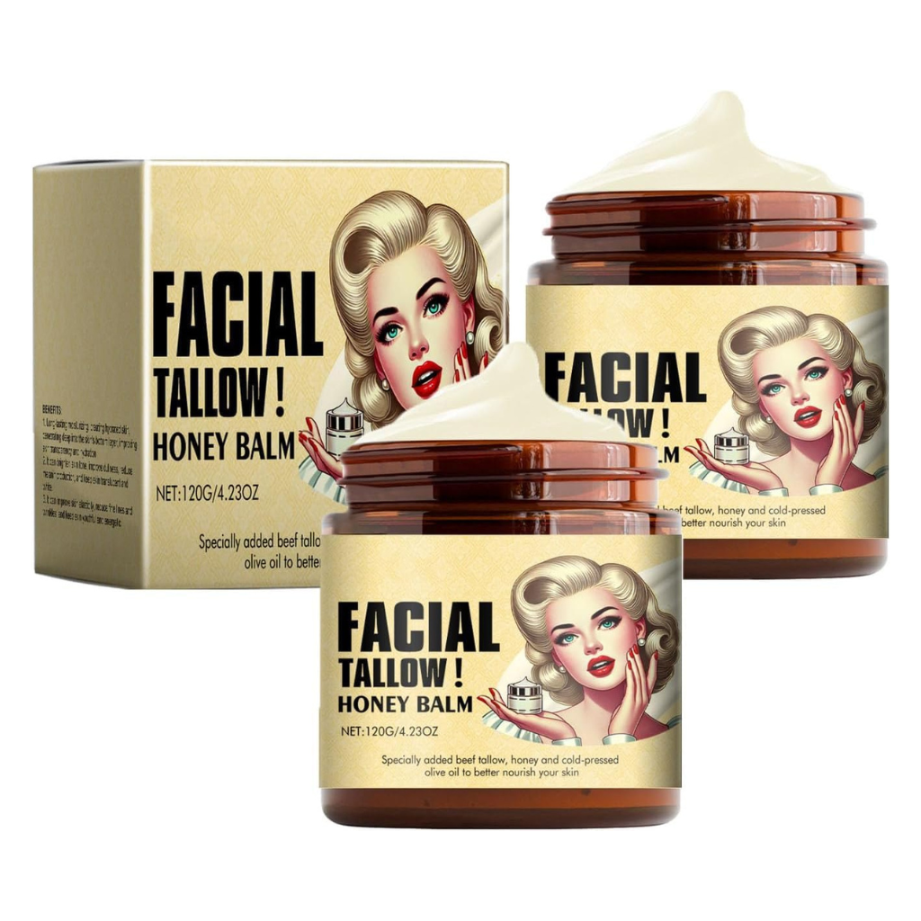 Bálsamo de Sebo de Res y Miel | Crema Facial Pura Para Rostro y Cuerpo