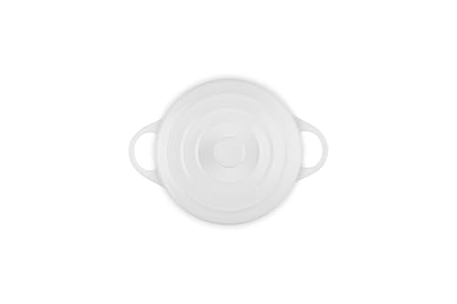 Le Creuset Cocotte redondo de gres pequeño, 14 onzas, blanco