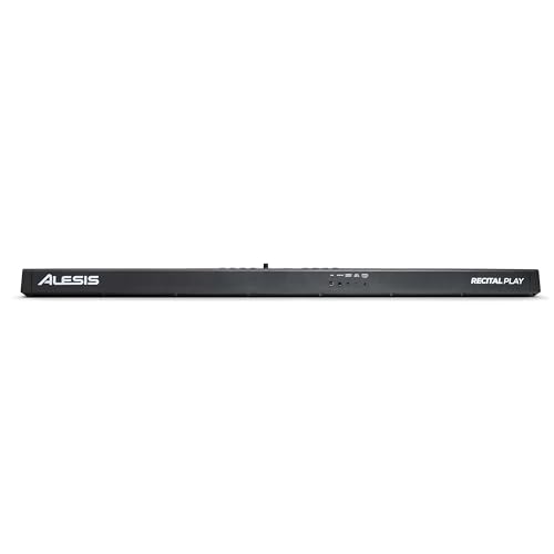 Alesis Teclado piano con 88 teclas y 480 sonidos, altavoces, MIDI USB, atril, adaptador de corriente y lecciones de piano para principiantes