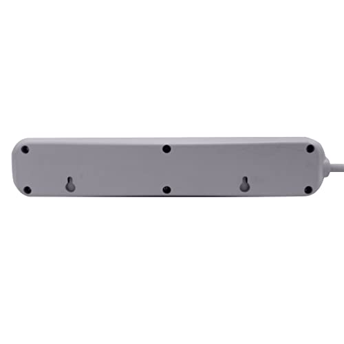 Koblenz Supresor de Picos Trifásico con 6 contactos, Switch on/off integrado, Circuit Breaker de 10 amp con función de reseteado y cable de 45 cm modelo SS-460 C