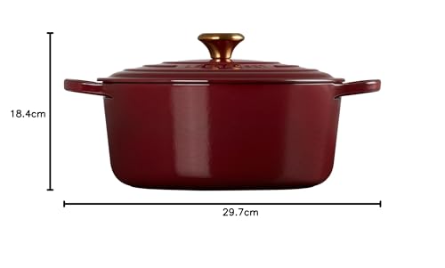 Le Creuset Horno holandés redondo de hierro fundido esmaltado, 7.25 cuartos de galón, Rhone'