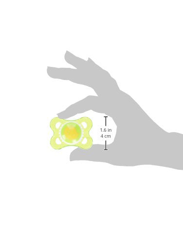 MAM Chupete original para bebé, forma de pezón que ayuda a promover un desarrollo bucal saludable, escudo curvado para proteger la piel, transparente/niño, 0-6 (paquete de 3)