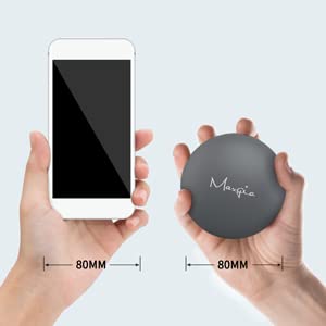 Bola de masaje vibradora de 5 velocidades de yoga rodillo de masaje con vibración, bolas de masaje eléctricas, masajeador de tejido profundo, alivia el dolor de tensión muscular (gris)