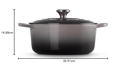 Le Creuset Signature Enameled Cast-Iron 5-1/2-Quart Round French (Dutch) Oven, Oyster