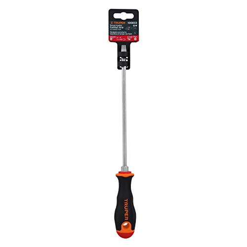 Desarmador Truper Azul Mango Comfort Grip 1/4 x 8 Pulgadas