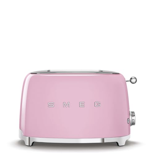 Smeg TSF01PKUS Tostadora 2 rebanadas, color Rosa