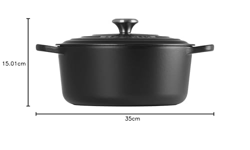 Le Creuset Horno holandés redondo de hierro fundido esmaltado, 7.25 cuartos de galón, regaliz