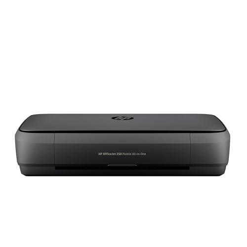 HP Impresora OfficeJet 250 Portátil, Todo-En-Uno, Color, Wi-Fi, Bluetooth, Smart App, Imprime, Copia y Escanea, Negro (CZ992A)