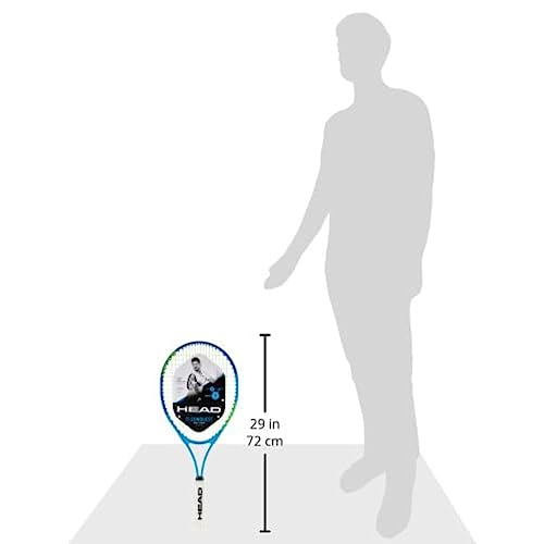 HEAD Ti. Conquest - Raqueta de Tenis - Raqueta de Equilibrio de luz de Cabeza preencordada de 27 Pulgadas, Agarre de 4 1/4 Pulgadas