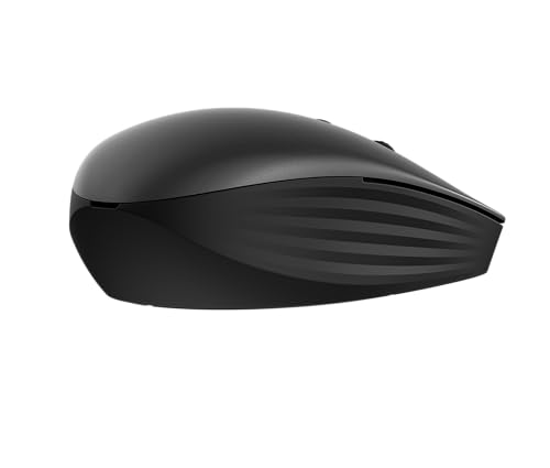 HP Mouse Silencioso Recargable 710 Negro, Inalámbrico, Recargable, Ambidiestro, Botones Programables, Compatible con Mac, Windows, Chrome, Negro (6E6F2AA)