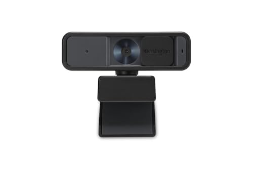 Webcam Full HD 1080P Kensington Auto Focus con Micrófono para Videoconferencias, Software Control y Privacy Shutter