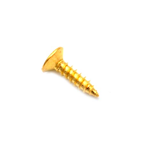 GETMusic - Juego de 50 tornillos de 3 mm para guitarra eléctrica Fender Strat ST Tele TL Stratocaster Telecaster Gibson LP Les Paul SG, Dorado