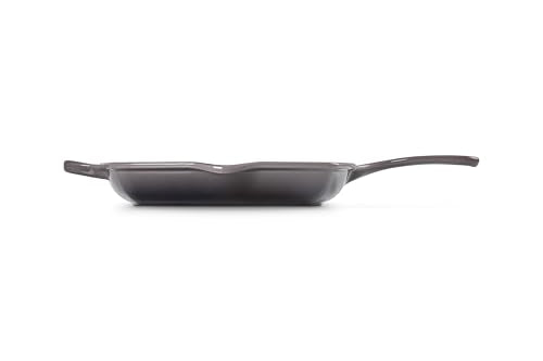 Le Creuset Parrilla cuadrada de hierro fundido esmaltado, 10.25 pulgadas, ostra