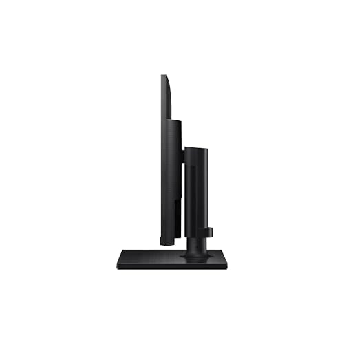 SAMSUNG FT45 Series Monitor de computadora FHD 1080p de 24 Pulgadas, 75 Hz, Panel IPS, HDMI, DisplayPort, concentrador USB, Soporte de Altura Ajustable, WRNTY de 3 años (LF24T454FQNXGO), Negro