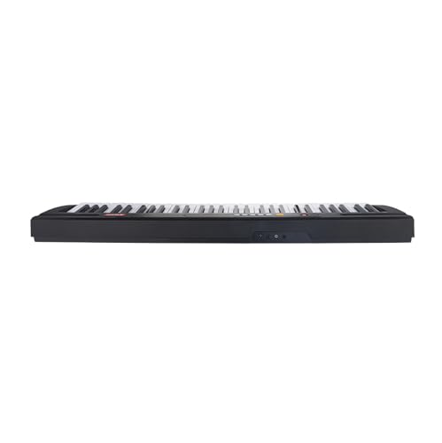 Teclado Musical Kaiser Negro con 61 Teclas Iluminadas y Más Funciones MTC-5500